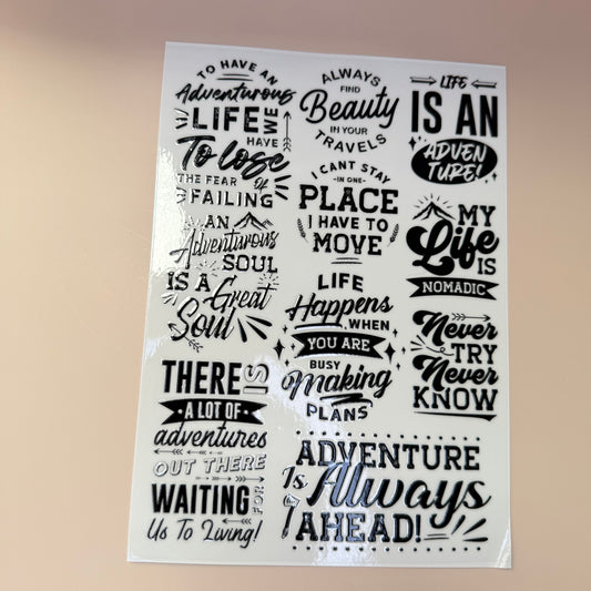 Sheet of black text on a beige background